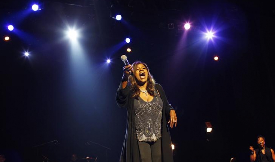 U.S. singer Gaynor performs during the 11th edition of the Mawazine World Rhythms music festival in Rabat